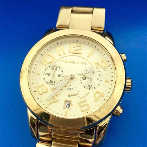 michael kors mk5726 gold chronograph watch|MICHAEL KORS Unisex Chronograph Gold MK5726 Watch .